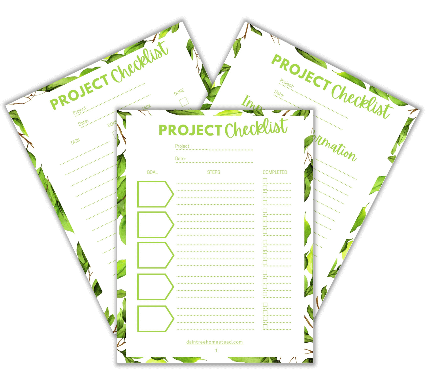 Project Checklist Lay-Flat