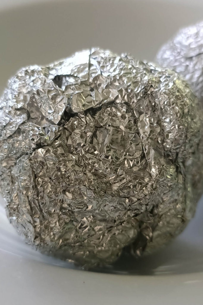 Scrunched up Aluminium Foil Ball