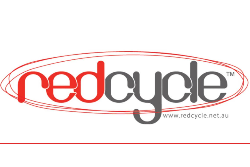 Red and Grey REDcycle Logo